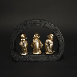 HHD10264 - No Evil Buddhas on Oval