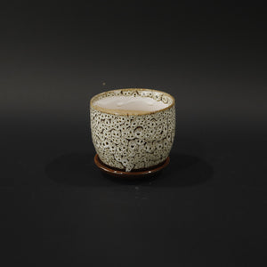 HHD11010 - S Speckled Cream Tall Pot