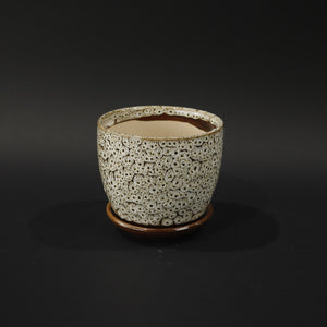 HHD11011 - M Speckled Cream Tall Pot