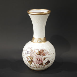 HHD11028 - Bisque Floral Vase