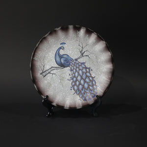 HHD11033 - Celeste Peacock Plate & Stand