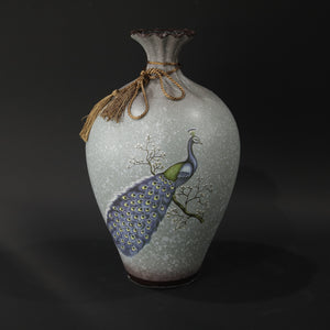 HHD11034 - Blueberry Peacock Classic Vase