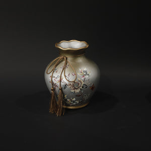 HHD11038 - Silver Bronze Mulberry Squat Vase