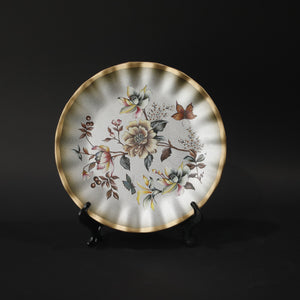 HHD11039 - Silver Bronze Mulberry Plate & Stand