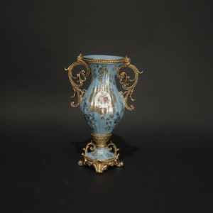 HHD11060 - Aquamarine Gold Gold Urn with Handles