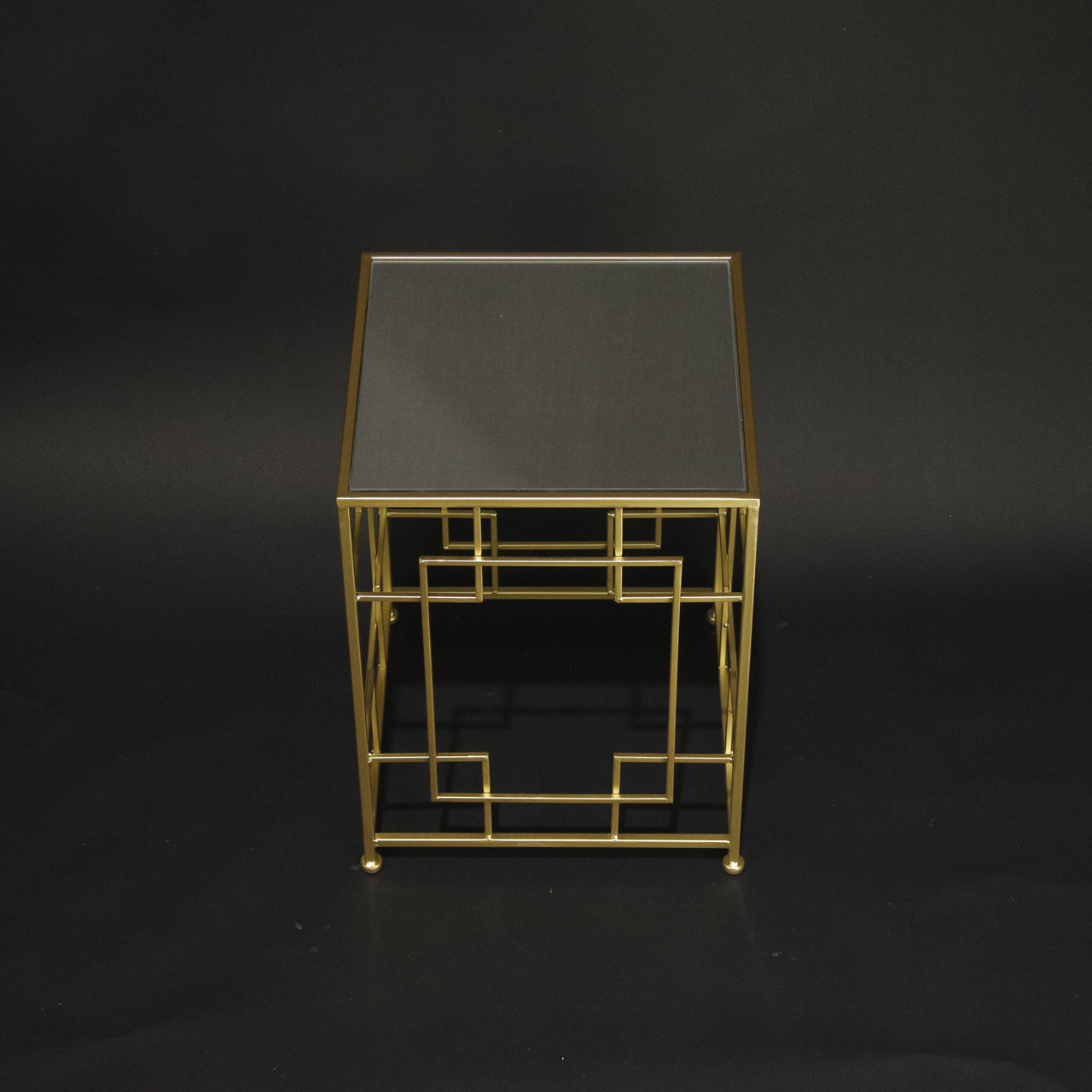 HHD11133 - S Gold Rectangular Side Table