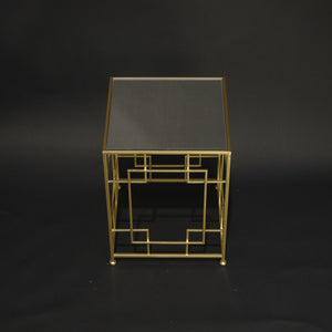 HHD11133 - S Gold Rectangular Side Table