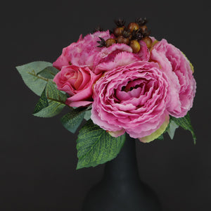 HCFL6335 - Fuschia Mixed Rose Bouquet