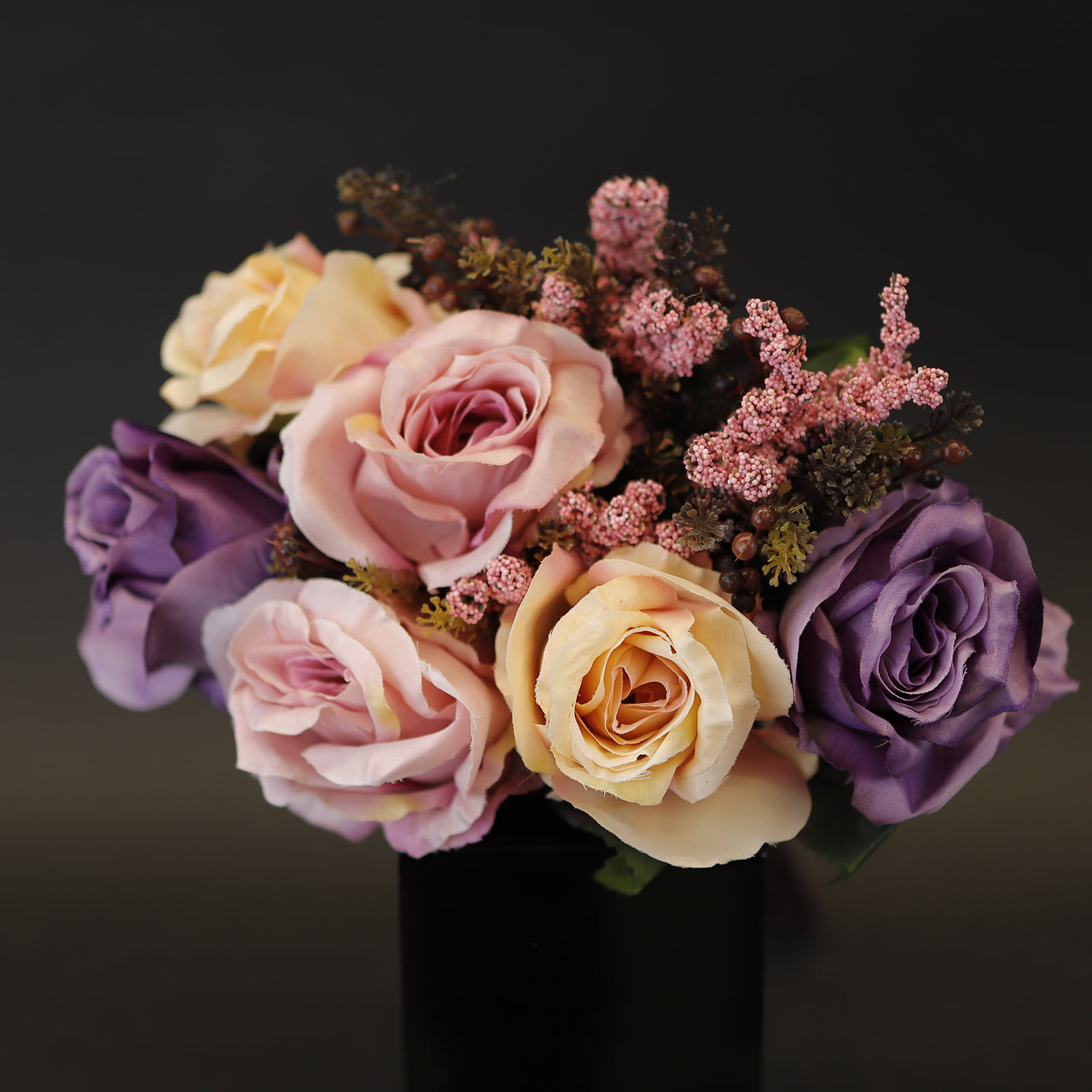 HCFL7990 - Mixed Purple Rose Bouquet