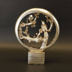 HCHD9061 - Gold Birds on Circle Pedestal