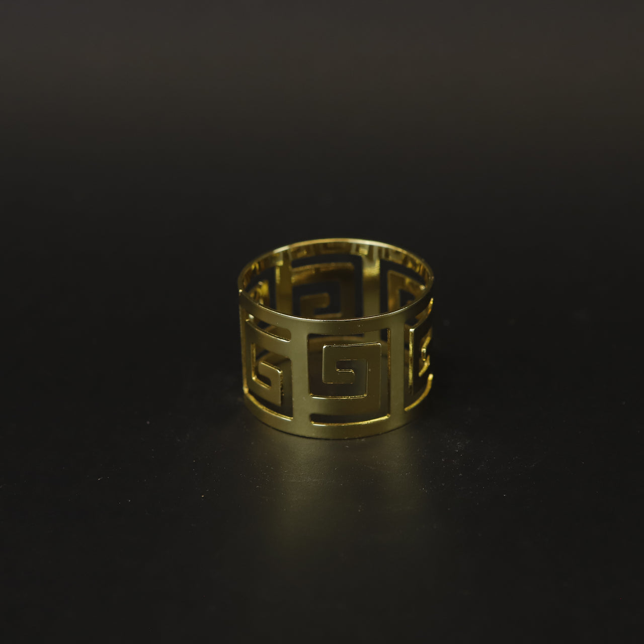 HCKE7708 - Gold Aztec Napkin Ring